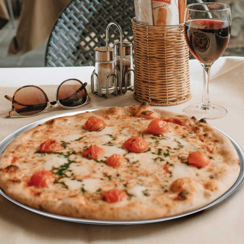 Deedro صينية بيتزا ديدرو - صينية بيتزا من الفولاذ المقاوم للصدأ مقاس 12 بوصة وورقة خبز مقرمشة، عبوة من 3 - Image 4